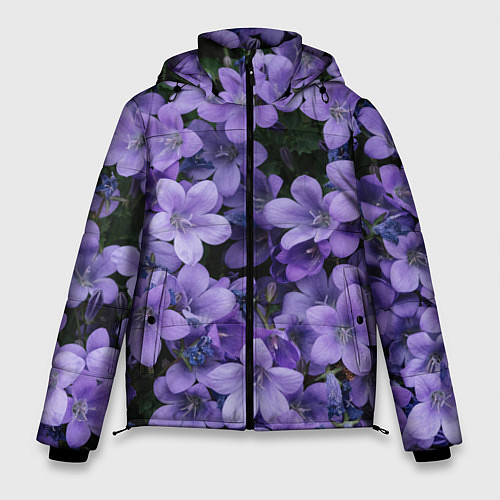 Мужская зимняя куртка Фиолетовый цвет весны / 3D-Черный – фото 1