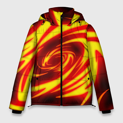 Мужская зимняя куртка ОГНЕННЫЕ ВОЛНЫ FIRE STRIPES / 3D-Черный – фото 1