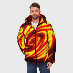 Куртка зимняя мужская ОГНЕННЫЕ ВОЛНЫ FIRE STRIPES, цвет: 3D-черный — фото 2