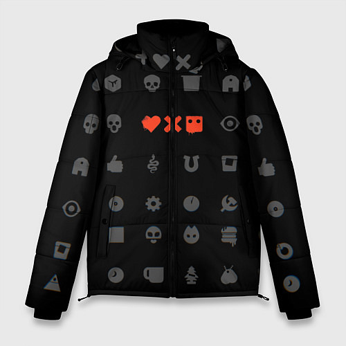 Мужская зимняя куртка Любовь, смерть и роботы / 3D-Черный – фото 1