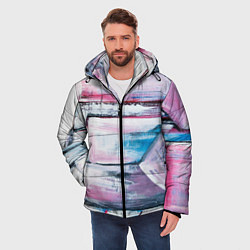 Куртка зимняя мужская Цветные мелки, цвет: 3D-светло-серый — фото 2