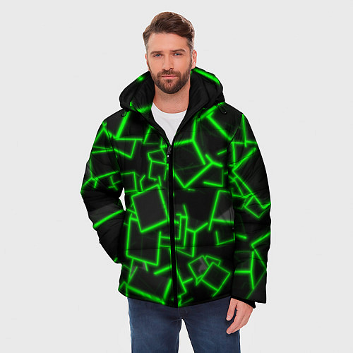 Мужская зимняя куртка Cyber cube / 3D-Светло-серый – фото 3