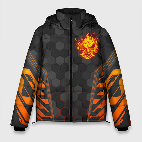 Мужская зимняя куртка CYBERPUNK 2077 SAMURAI КИБЕР / 3D-Черный – фото 1