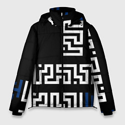 Куртка зимняя мужская Геометрический Минимализм, цвет: 3D-черный