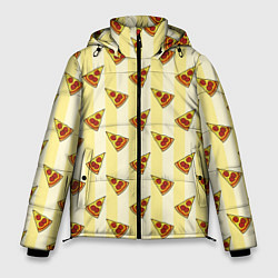 Куртка зимняя мужская Кусочки Пиццы, цвет: 3D-светло-серый