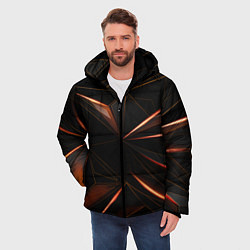 Куртка зимняя мужская Геометрическая Абстракция, цвет: 3D-красный — фото 2
