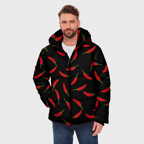 Мужская зимняя куртка Chili peppers / 3D-Светло-серый – фото 3