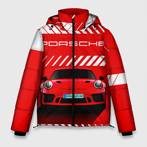 Мужская зимняя куртка PORSCHE ПОРШЕ RED STYLE / 3D-Красный – фото 1