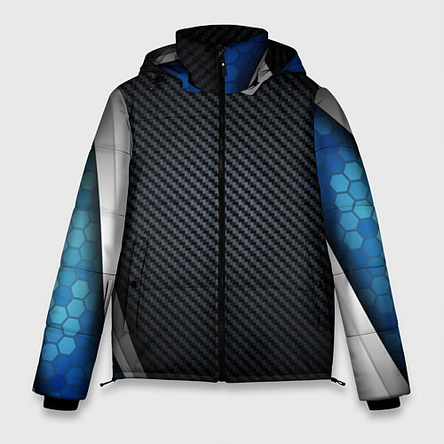 Мужская зимняя куртка Хромированная 3D броня / 3D-Черный – фото 1