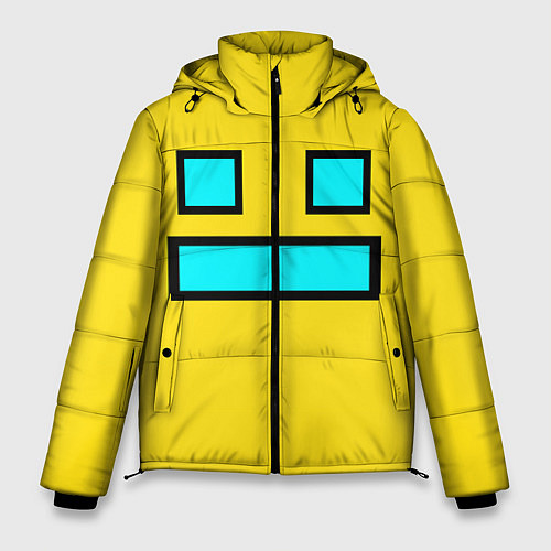 Мужская зимняя куртка Geometry Dash Smile / 3D-Черный – фото 1