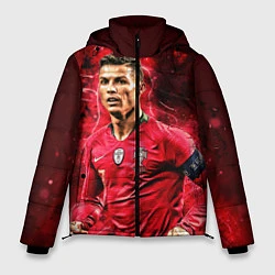 Куртка зимняя мужская Криштиану Роналду Португалия, цвет: 3D-красный