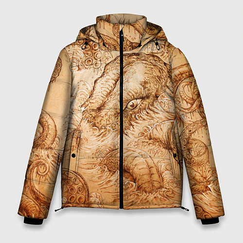 Мужская зимняя куртка Кракен / 3D-Черный – фото 1
