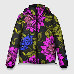 Куртка зимняя мужская Цветочный Паттерн, цвет: 3D-красный