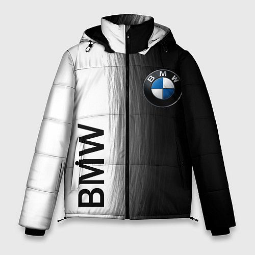 Мужская зимняя куртка Black and White BMW / 3D-Черный – фото 1