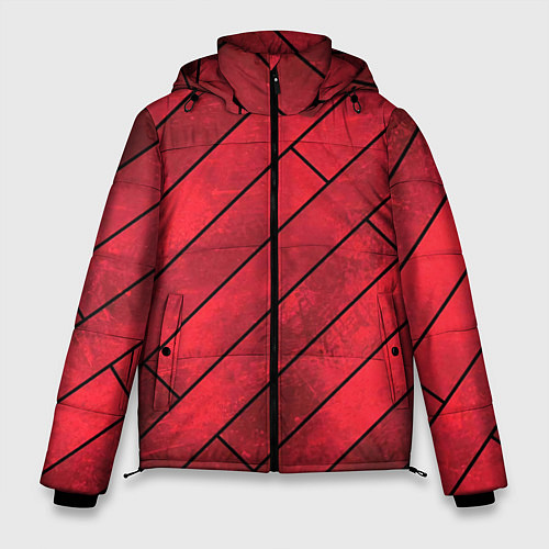 Мужская зимняя куртка Red Boards Texture / 3D-Черный – фото 1