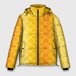 Куртка зимняя мужская Желтая чешуя, цвет: 3D-красный