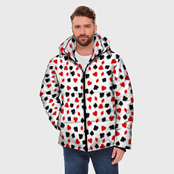 Куртка зимняя мужская Карточные Масти, цвет: 3D-черный — фото 2