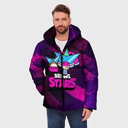 Куртка зимняя мужская Плохиш Базз Buzz Brawl Stars, цвет: 3D-красный — фото 2