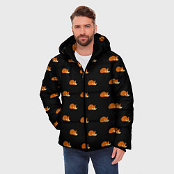 Куртка зимняя мужская Лисы, цвет: 3D-черный — фото 2