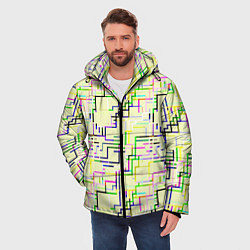 Куртка зимняя мужская Geometric Color, цвет: 3D-черный — фото 2