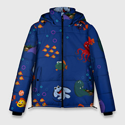Куртка зимняя мужская Подводный мир, цвет: 3D-черный