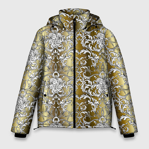 Мужская зимняя куртка Versace gold & white / 3D-Черный – фото 1