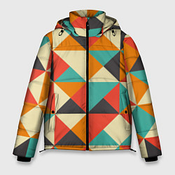 Куртка зимняя мужская Треугольники, цвет: 3D-черный