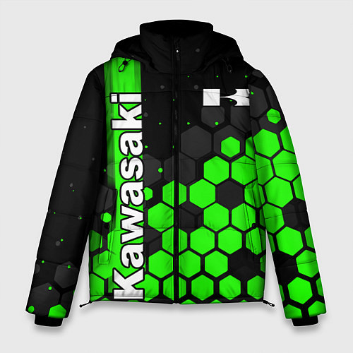 Мужская зимняя куртка KAWASAKI КАВАСАКИ / 3D-Черный – фото 1