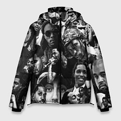 Куртка зимняя мужская Music Rap allpic, цвет: 3D-черный