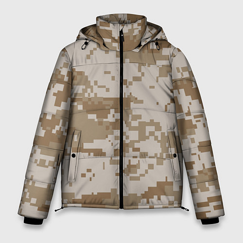 Мужская зимняя куртка Камуфляжный пиксель / 3D-Черный – фото 1