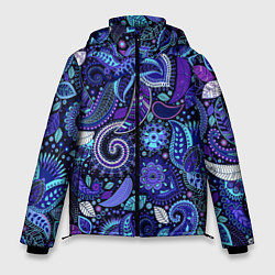 Куртка зимняя мужская Цветочная роспись, цвет: 3D-светло-серый