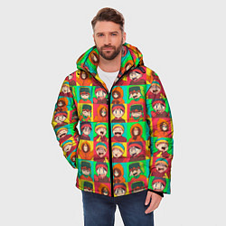 Куртка зимняя мужская Аниме Южный парк, цвет: 3D-черный — фото 2
