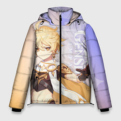 Куртка зимняя мужская Genshin Impact, Путешественник, цвет: 3D-светло-серый