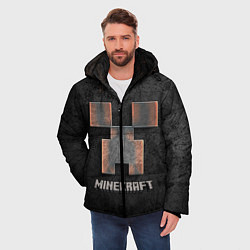 Куртка зимняя мужская MINECRAFT TEXTURE IRON, цвет: 3D-черный — фото 2
