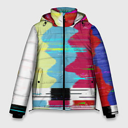 Куртка зимняя мужская TV glitch, цвет: 3D-черный