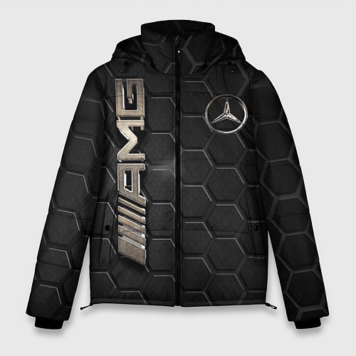 Мужская зимняя куртка MERCEDES LOGO BRONZE / 3D-Светло-серый – фото 1