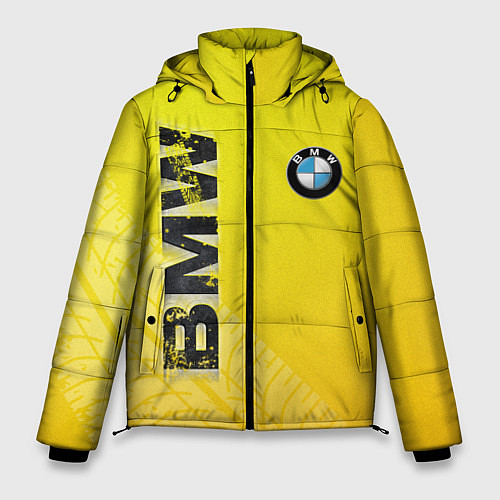 Мужская зимняя куртка BMW СЛЕДЫ ШИН БМВ / 3D-Красный – фото 1