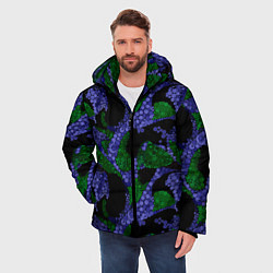 Куртка зимняя мужская Абстрактный темный в горох, цвет: 3D-черный — фото 2