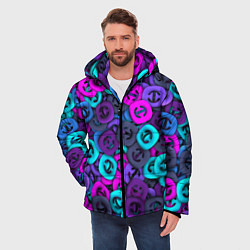 Куртка зимняя мужская Неоновые снаперсы, цвет: 3D-черный — фото 2