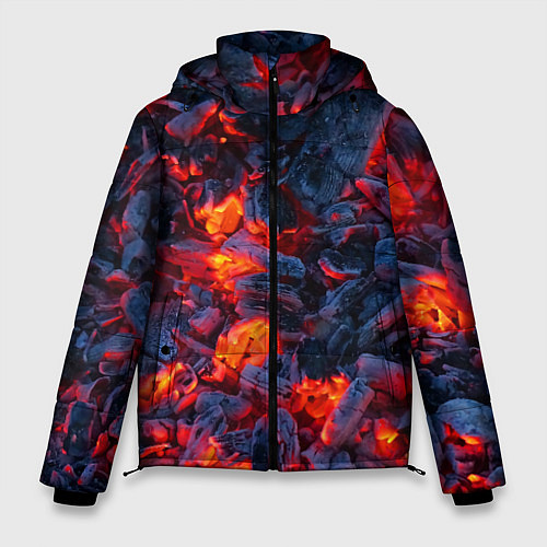 Мужская зимняя куртка Магия углей / 3D-Черный – фото 1