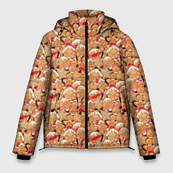 Куртка зимняя мужская Праздничное Печенье, цвет: 3D-черный