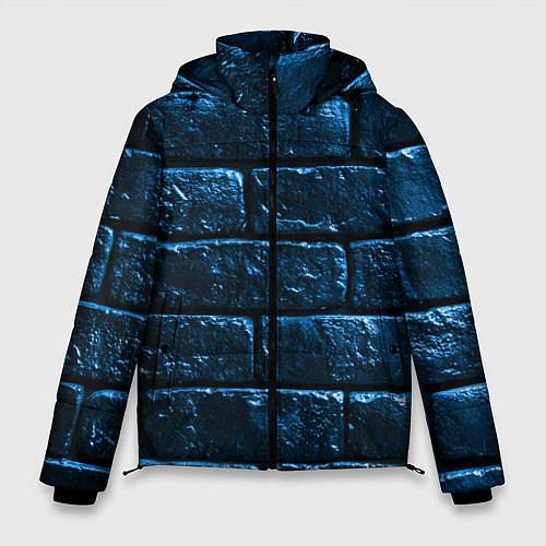 Мужская зимняя куртка Неоновая, кирпичная стена / 3D-Черный – фото 1