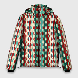 Куртка зимняя мужская Маленькие Ёлочки, цвет: 3D-черный