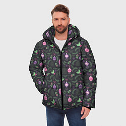 Куртка зимняя мужская Новогоднее Украшение для Ёлки, цвет: 3D-черный — фото 2