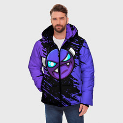 Куртка зимняя мужская Geometry Dash, цвет: 3D-черный — фото 2