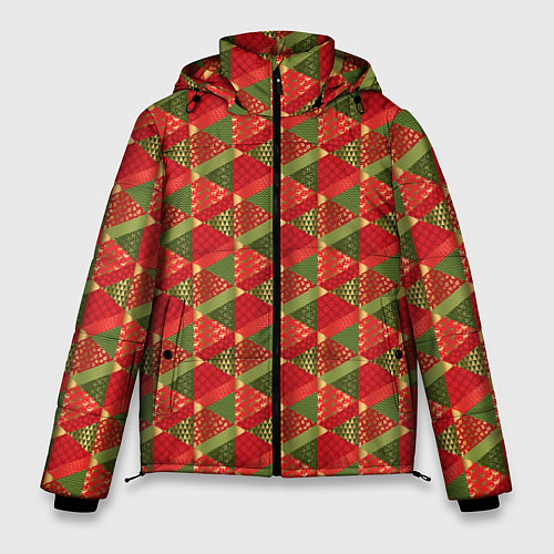 Мужская зимняя куртка Новогодний Дизайн / 3D-Черный – фото 1