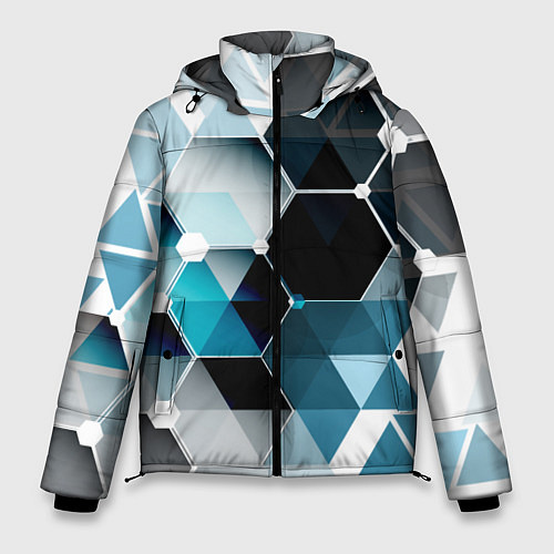 Мужская зимняя куртка Абстракция FLO / 3D-Черный – фото 1