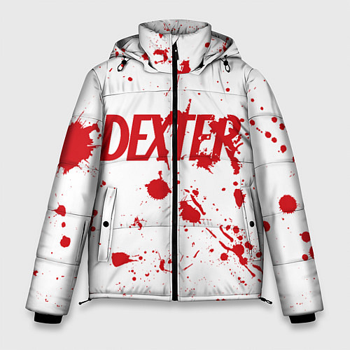 Мужская зимняя куртка Dexter logo Декстер брызги крови / 3D-Красный – фото 1