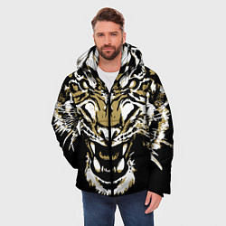 Куртка зимняя мужская Рычание джунглей, цвет: 3D-черный — фото 2