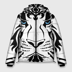 Куртка зимняя мужская Водяной голубоглазый тигр, цвет: 3D-красный